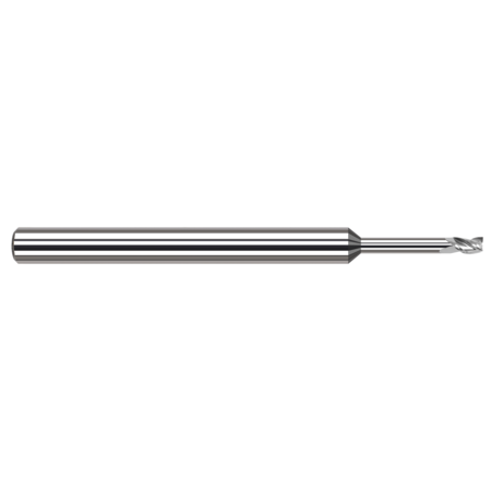 HARVEY TOOL Miniature End Mill - 3 Flute - Square, 0.0150" (1/64) 934815